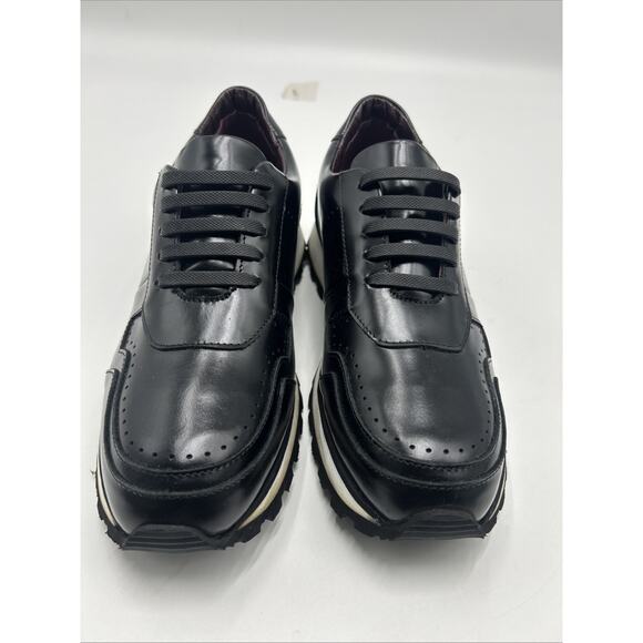 Girotti Men’s BLACK Patent Leather Sneakers Handmade Size EU 41 main image 8